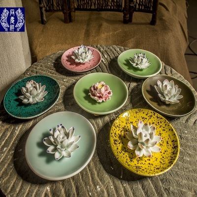 【定做香插 陶瓷香插 蓮花香插 線香插 檀木香插 禮品香插 7色香插】價(jià)格,廠家,圖片,陶瓷工藝品,景德鎮(zhèn)市同慶祥陶瓷文化傳播-